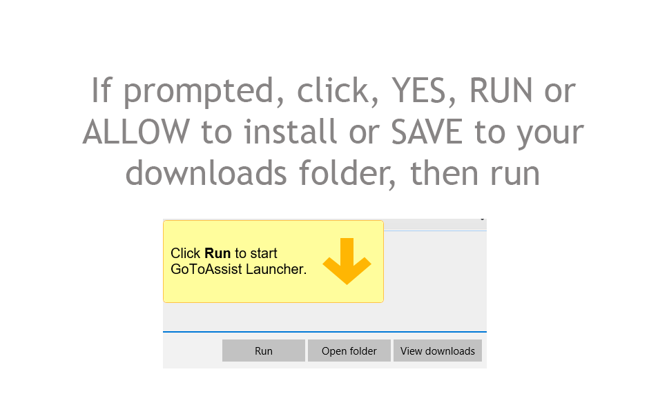 Click Yes, Run or Allow